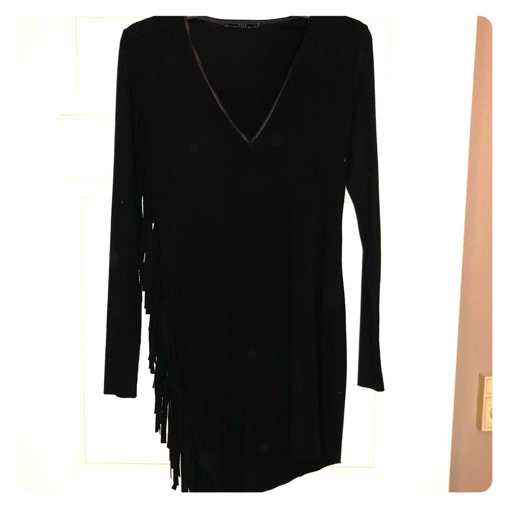 Zara tunic top/mini dress with fringe